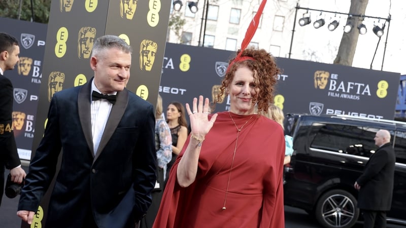 LONDON, ENGLAND - FEBRUARY 22: William Sutcliffe and Maggie O'Farrell attend the EE BAFTA Film Awards 2026 at The Royal Festival Hall on February 22, 2026 in London, England. (Photo by Tristan Fewings/BAFTA/Getty Images for BAFTA)