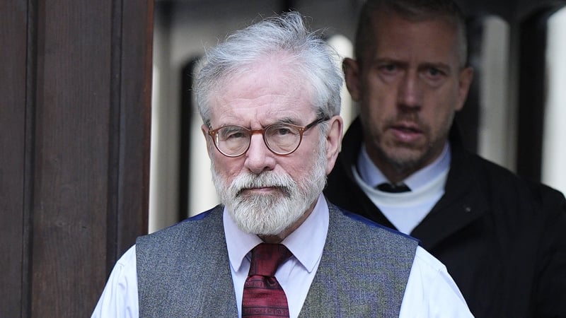 Former Sinn Féin president Gerry Adams arrives at the Royal Courts of Justice, in central London