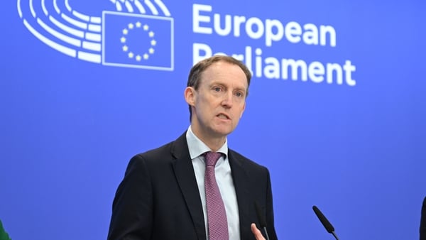 BRUSSELS, BELGIUM - MARCH 4: Member of the European Parliament and Chairman of the Development Committee Barry Andrews speaks during a press conference titled 'The Urgent situation in occupied Palestinian territories and lack of debate in European Parliam