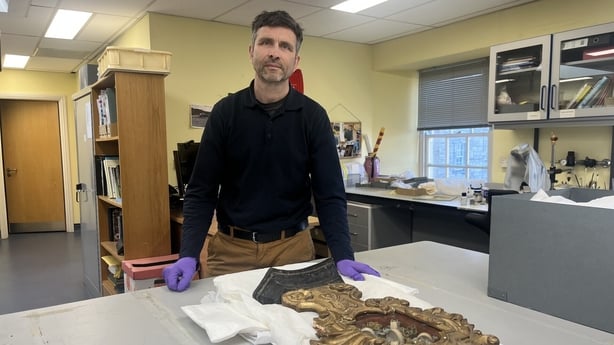 Assistant Keeper with the Irish Antiquities Division in the National Museum of Ireland Matt Seaver with stolen reliquaries
