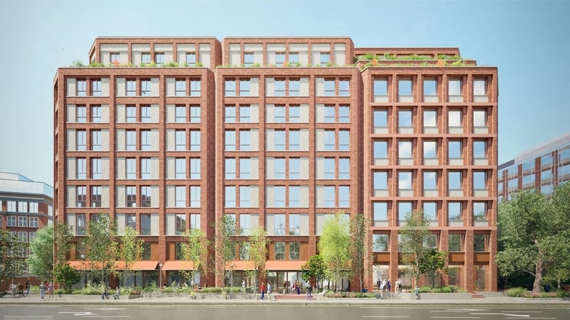 An artist's impression of a new big hotel in London