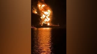 Fuel tankers erupt in flames after Iranian boat attacks