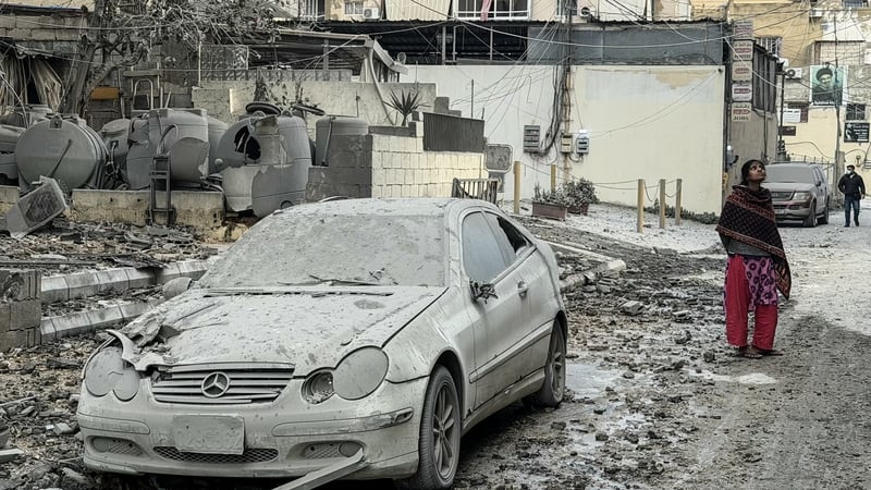 Lorg na buamála i bpríomhchathair na Liobáine, Béiriút, 12 Márta 2026