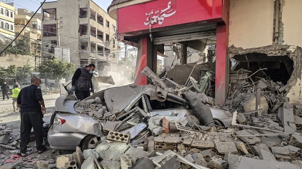 The aftermath of Israeli airstrikes on the southern Lebanese city of Tyre