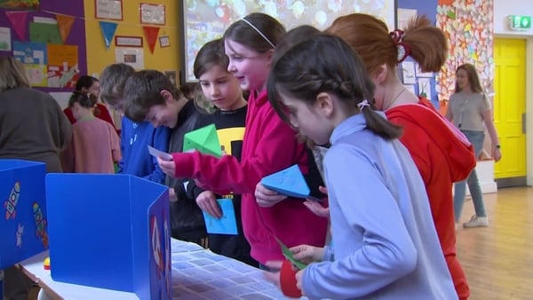 Children takes part in an event at school.