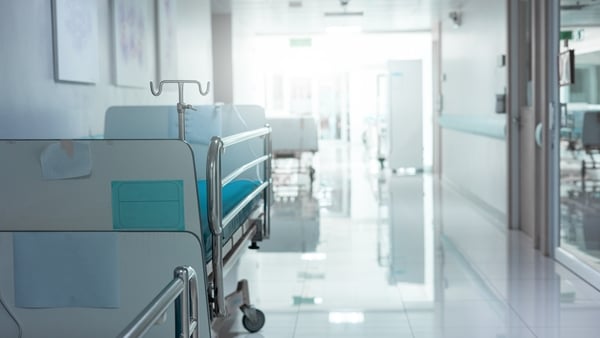 a stock image illustrating a hospital corridor