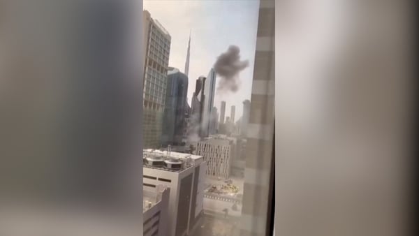 Video captures plume of smoke billowing from central Dubai