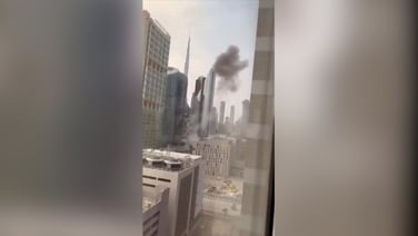 Video captures plume of smoke billowing from central Dubai