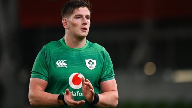 19 November 2022; Joe McCarthy of Ireland after his side's victory in the Bank of Ireland Nations Series match between Ireland and Australia at the Aviva Stadium in Dublin. Photo by Harry Murphy/Sportsfile