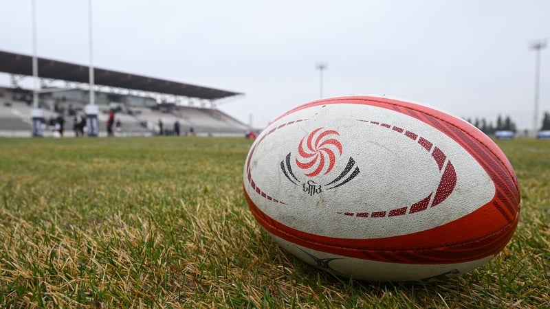 TBILISI, GEORGIA - FEBRUARY 22: Detailed view of the match ball prior to the U20 international test match between Georgia and South Africa at Rustavi Rugby Stadium on February 22, 2026 in Rustavi, Georgia. (Photo by Levan Verdzeuli/Getty Images)