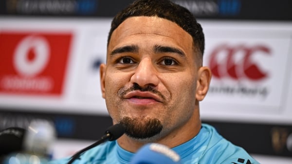Dublin , Ireland - 13 March 2026; Sione Tuipulotu during a media conference after a Scotland Rugby captain's run at the Aviva Stadium in Dublin. (Photo By Seb Daly/Sportsfile via Getty Images)