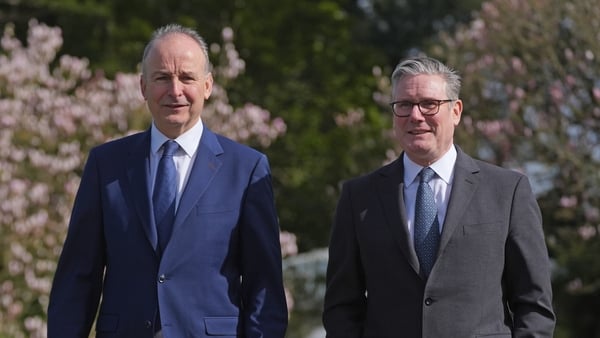 Taoiseach Micheal Martin (left) and Prime Minister Sir Keir Starmer