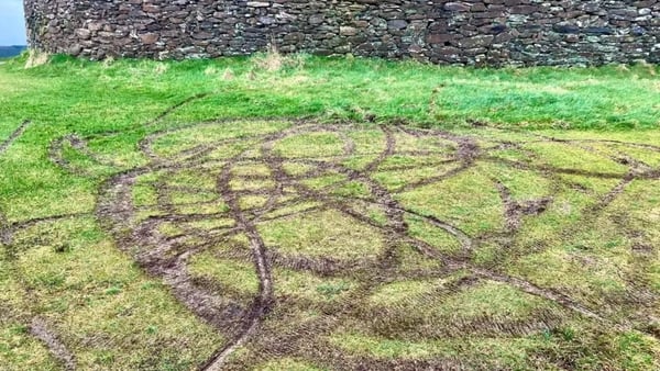 Damage at An Grianan of Aileach in Donegal