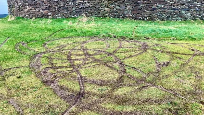 Damage at An Grianan of Aileach in Donegal