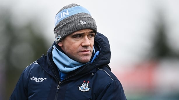 1 March 2026; Dublin manager Ger Brennan during the Allianz Football League Division 1 match between Roscommon and Dublin at King & Moffatt Dr Hyde Park in Roscommon. Photo by Seb Daly/Sportsfile