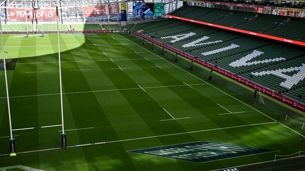 14 March 2026; A general view inside the stadium before the Guinness 6 Nations Rugby Championship match between Ireland and Scotland at the Aviva Stadium in Dublin. Photo by Brendan Moran/Sportsfile