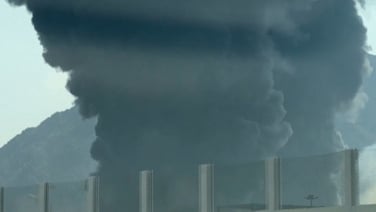 Large plumes of smoke rise near Fujairah energy facility in UAE