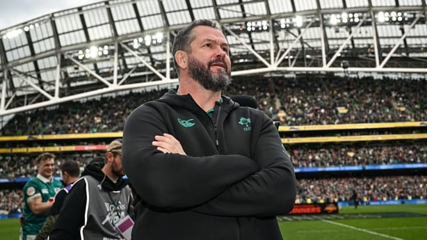 14 March 2026; Andy Farrell after his side's victory in the Guinness 6 Nations Rugby Championship match between Ireland and Scotland at the Aviva Stadium in Dublin. Photo by Ramsey Cardy/Sportsfile