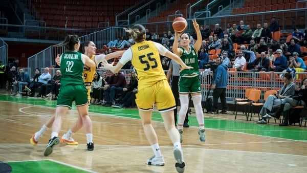 Hazel Finn in action for Ireland v Bosnia and Herzegovina