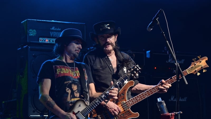 POMPANO BEACH, FL - SEPTEMBER 26: Phil "Wizzo" Campbell and Lemmy Kilmister of Motorhead perform at The Pompano Beach Amphitheater on September 26, 2015 in Pompano Beach Florida. (Photo by Larry Marano/Getty Images)