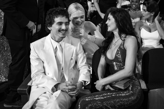 Timothée Chalamet, Elle Fanning and Kylie Jenner