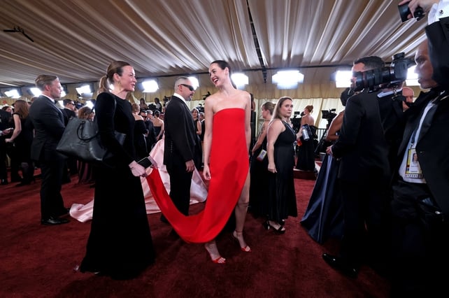 Norwegian actress Renate Reinsve attends the 98th Annual Academy Awards at the Dolby Theatre in Hollywood, California on March 15, 2026. (Photo by VALERIE MACON / AFP)