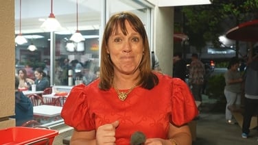 Evelyn O'Rourke rounds off Oscar night bumping into Best Actor Winner Michael B. Jordan