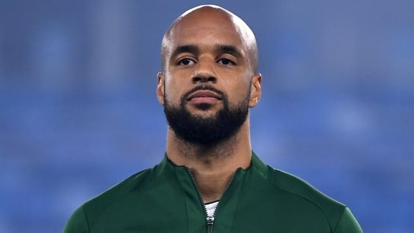 David McGoldrick of Republic of Ireland prior to the UEFA EURO2020 Qualifying Play-Off Semi-Final match between Slovakia and Republic of Ireland at Teheln� pole in Bratislava, Slovakia.
