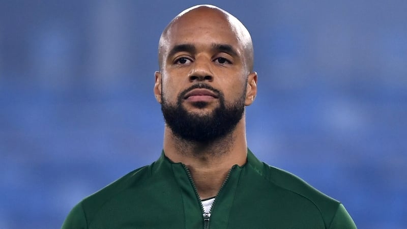 David McGoldrick of Republic of Ireland prior to the UEFA EURO2020 Qualifying Play-Off Semi-Final match between Slovakia and Republic of Ireland at Teheln� pole in Bratislava, Slovakia.