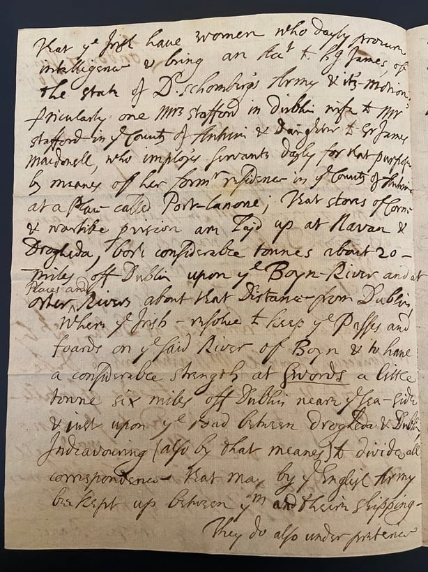 A letter from Massereene to Southwell in 1690