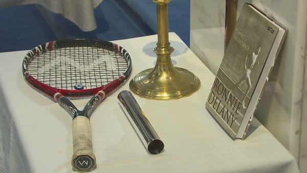 Offerings at the funeral of Ronnie Delany in Dublin