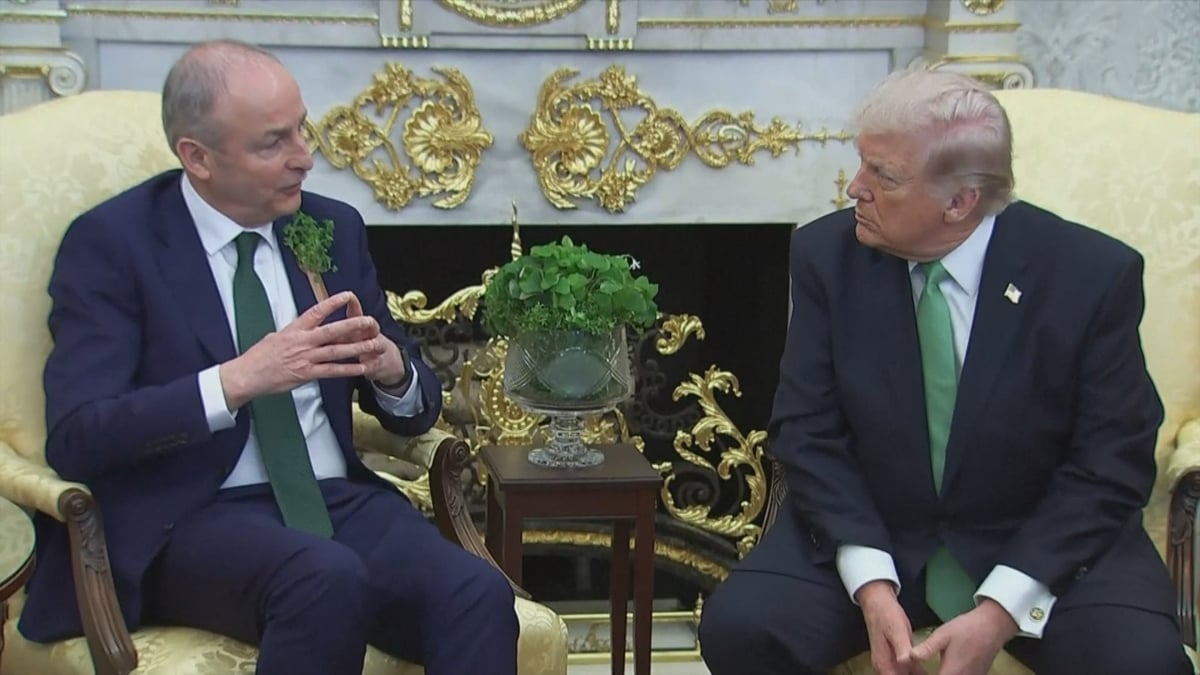 Taoiseach defends Starmer as Trump takes aim at allies in St Patrick's Day meeting