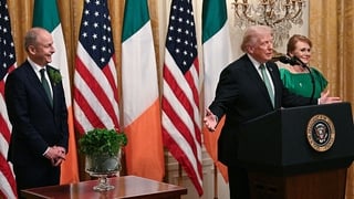 Micheál Martin and Donald Trump