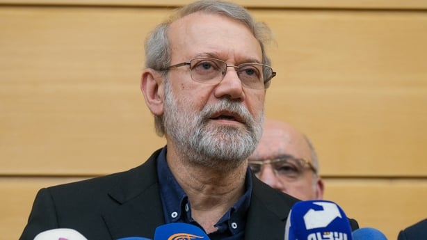 Ali Larijani, in Beirut, Lebanon
