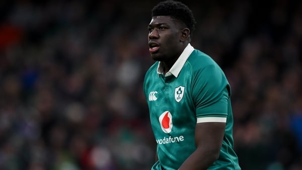 Edwin Edogbo of Ireland during the Guinness 6 Nations Rugby Championship match between Ireland and Italy at the Aviva Stadium in Dublin