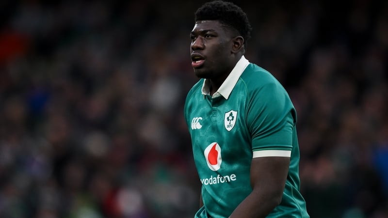 Edwin Edogbo of Ireland during the Guinness 6 Nations Rugby Championship match between Ireland and Italy at the Aviva Stadium in Dublin