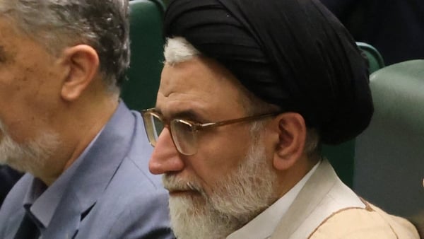 File photograph of Iran's intelligence minister Esmaeil Khatib wearing a head covering and glasses