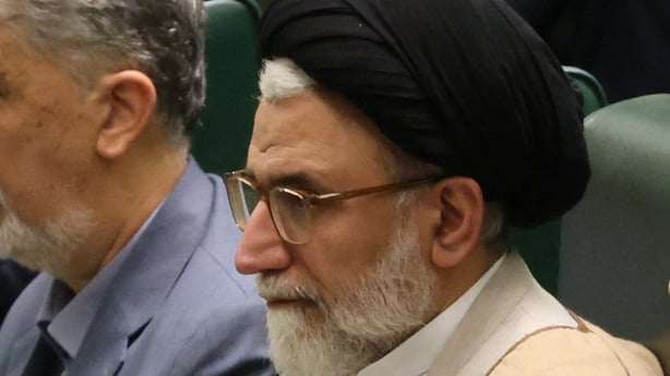 File photograph of Iran's intelligence minister Esmaeil Khatib wearing a head covering and glasses