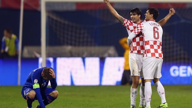 during the FIFA 2014 World Cup Qualifier play-off second leg match between Croatia and Iceland at Maksimir Stadium on November 19, 2013 in Zagreb, Croatia.