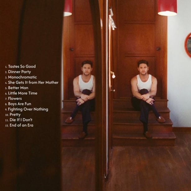 The back cover of Niall Horan's album