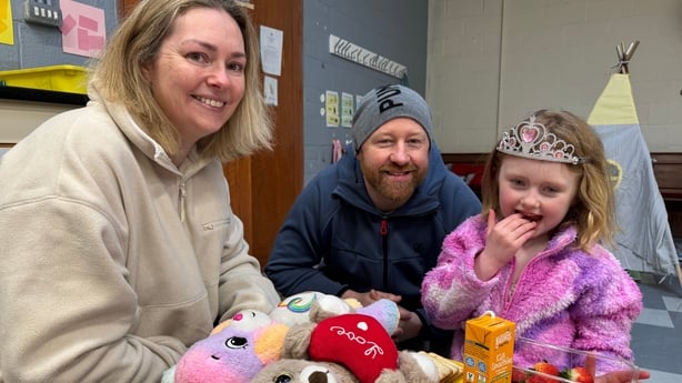 Marie and Paul Larkin with their daughter Abbie, who is a special class student at Finglas Parochial School