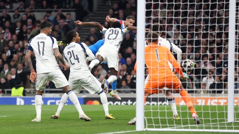Atletico Madrid's David Hancko scores against Tottenham Hotspur