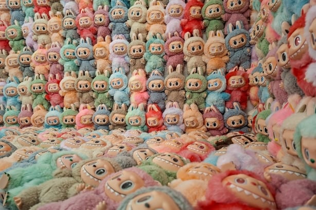 The LABUBU exhibition, Monsters by Monsters: Now and Then, opens at the Hotel du Grand Veneur in Paris, France, on 7 March, 2026. (Photo by Riccardo Milani / Hans Lucas via AFP)