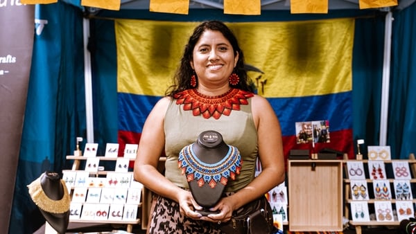 Andrea with her products