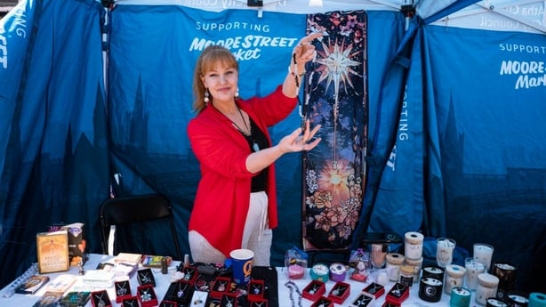 Reiki healer Amanda at her stall