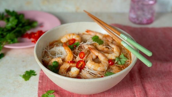 prawn and noodle soup