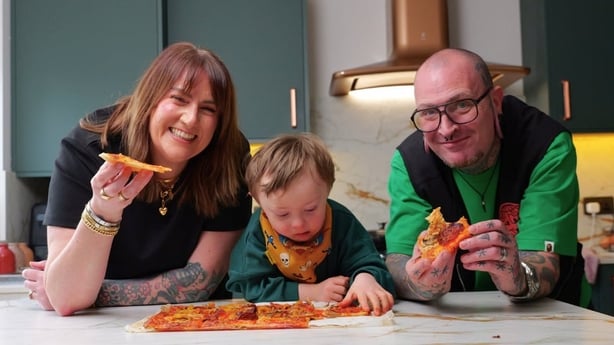 Gina Daly with Gene and Karol support Down Syndrome Ireland this March 21 at Lotsofsocks ie