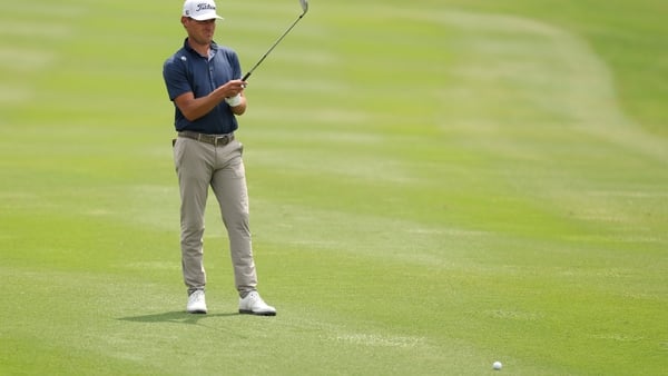 Jordan Gumberg of United States looks on the 12th hole on day one of the Hainan Classic presented by MAEXTRO 2026 at Mission Hills Haikou on March 19, 2026 in Haikou, China.