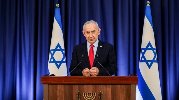 Israeli Prime Minister Benjamin Netanyahu speaks during a press conference