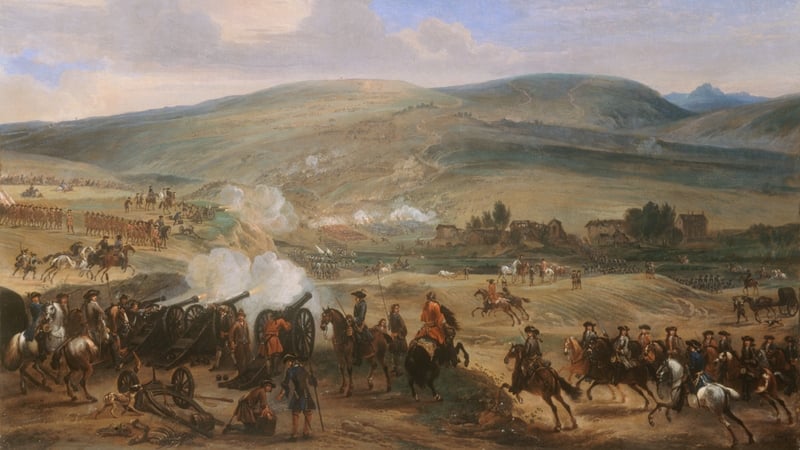The Battle of the Boyne took place in 1690 between the forces of King James II, and King William III (Image: National Army Museum)